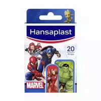 Hansaplast Marvel Pflaster | Kinderpflaster | Wasserabweisend | Hautfreundlich | Schmerzfrei zu Entfernen |motiv Pflaster | 20 Stück