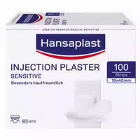 Hansaplast Injection Pflaster Sensitive 1,9 X 4cm 100 st Pflaster