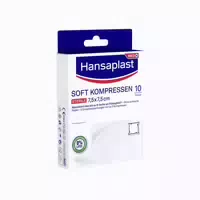 Hansaplast Soft Kompressen 7,5 X 7,5 Cm 5x2 St Pflaster
