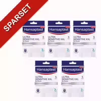 Hansaplast Ultra Sensitive Xxl Wundverband | Besonders Sanft & Weich | Für Sehr Empfindliche Haut | Schützt Vor 99 % Der Bakterien | 8x 10 Cm | 5 Stück