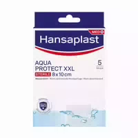 Hansaplast Aqua Protect Xxl Wundpflaster | Großes Steriles Pflaster | 100 % Wasserdichter Verband | Für Große Wunden & Postoperative Wunden | Blockiert 99 % Der Bakterien | 8 X 10 Cm | 5 Pflaster