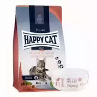 Happy Cat Culinary Adult Atlantik Lachs Plus Futternapf für Katzen