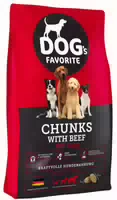 Dog´s Favorite Chunks mit Rind für Hunde
