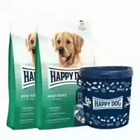 Happy Dog Fit & Vital Maxi Adult Mit Futtertonne Für Normal Aktive Hunde