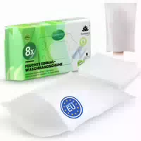 Harmony Care Feuchte Einmal Waschhandschuhe aus Spunlaced, Einmalwaschlappen für Erwachsene & Baby