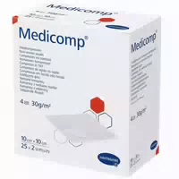 Medicomp Vliesstoffkompressen Steril 10 X 10 cm 6 Lagig