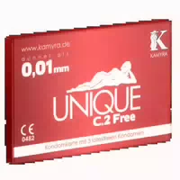 Unique Free Kondomkarte, 3 Latexfreie Kondome, Ultradünn 3 Kondome 3 St