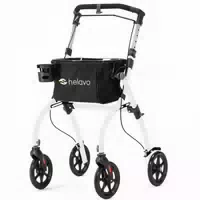 Helavo Wohnungsrollator 60 cm Schmal Indoor Rollator mit Tablett & Korb