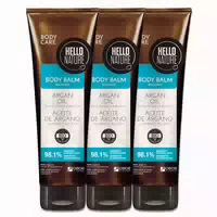 Hello Nature Körpercreme Body Balm für Feuchtigkeitspflege mit Arganöl