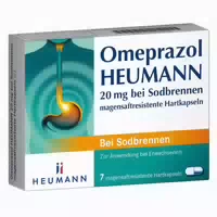 Omeprazol Heumann 20mg Bei Sodbrennen 7 St Magensaftresistente Hartkapseln