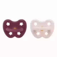 Hevea Schnuller Anatomisch Ab 3 Monate 2er Pack Powder Pink Rosewood