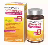 Hevert Vitamin B12 500 Μg Duo Aktiv 180 St Lutschtabletten