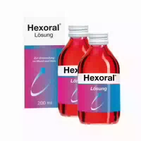Hexoral Lösung bei Entzündungen in Mund und Rachen