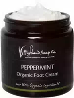 Highland Soap Organic Hand & Body Cream 120ml Peppermint Foot Cream