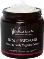 Highland Soap Organic Hand & Body Cream 120ml Rose & Patchouli