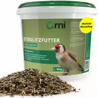 Orni Stieglitz Super I Schmackhaftes Wildvogelfutter für Stieglitze I Natürliches Stieglitz Futter mit Wertvoller Saatenmischung aus Glanz, Negersaat Uvm I Vogelfutter Wildvögel Ganzjährig… 5 kg