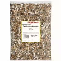 Supravit Großsittichfutter Körnermischung für Großsittiche Großsittich Vogelfutter mit Sonnenblumenkerne Körnerfutter für Sittiche Enthält Wichtige Nährstoffe & Mineralien 2,5 kg