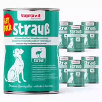 Supravit Hundenassfutter Strauß Dosenfutter Für Hunde 4920 G
