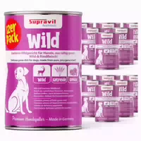 Supravit Hundenassfutter Wild Dosenfutter Für Hunde 4920 G