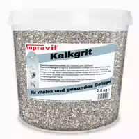 Supravit Kalkgrit für Hühner I Futterkalk Ergänzungsfutter für Hühner, Wachteln, Enten & Anderes Legegeflügel I Hoher Anteil an Calcium für Starke Eierschalen und eine Gesunde Verdauung 2,5 kg