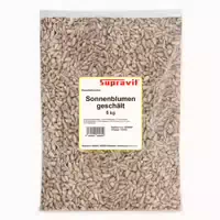 Supravit Sonnenblumenkerne Geschält I Vogelfutter I Ganzjahresfutter für Wildvögel I Frische Ölhaltige Kerne aus Besten Anbaugebieten 5 kg