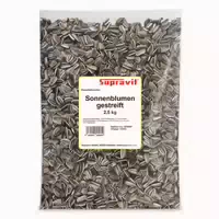 Supravit Sonnenblumenkerne I Vogelfutter I Energiereiches Wildvogelfutter als Streufutter für das Ganze Jahr 2,5 kg