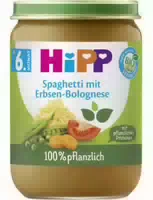 Hipp 100% Pflanzlich Spaghetti mit Erbsen Bolognese