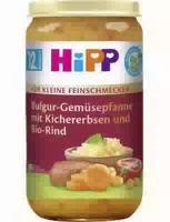 Hipp Bulgur Gemüsepfanne mit Kichererbsen und Bio Rind