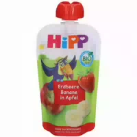 Hipp Hippis Quetschbeutel Erdbeere Banane in Apfel