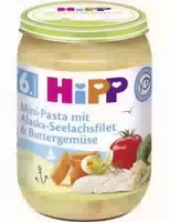 Hipp Mini Pasta mit Alaska Seelachsfilet & Buttergemüse