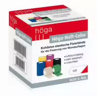 Höga Haft Color Fixierbinde 6 Cm X 4 M Rot