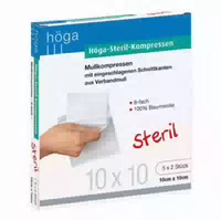 Höga Steril Kompressen 10x10 Cm 8fach 5x2 St Kompressen