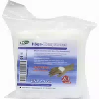 Höga Kompressen 7,5x7,5 cm Unsteril 8fach 20 st Kompressen