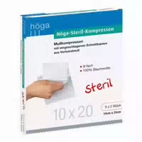 Höga Steril Kompressen 10x20cm 8fach