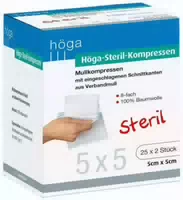 Höga Steril Kompressen 5x5 cm 8fach 25x2 st Kompressen