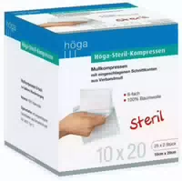 Höga Steril Kompressen 10 X 20 cm 8fach 25 X 2 Kompressen