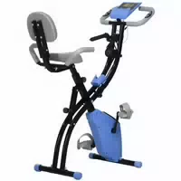 Homcom Klappbares Heimtrainer Fahrrad, 8 Magnetwiderstandsstufen, Handpulssensoren