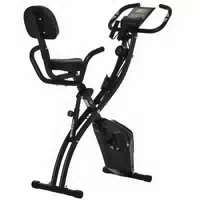 Homcom Klappbares Heimtrainer Fahrrad, 8 Magnetwiderstandsstufen, Handpulssensoren