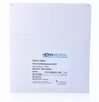 Horn Medical 25 X 2 Sterile, Weiße Mull Kompressen 10 X 10cm