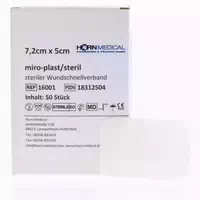 Horn Medical Miro Plast Wundschnellverband Steril 7,2 X 5cm 50stk