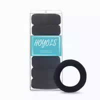 Hoyols Große Schwarze Haargummis für Dickes Haar, Weiche Bau 1 st