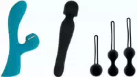 Hugbox Sextoy Geschenkset 3 in 1 – Klitorisstimulator, Rabbit & Wand Vibrator