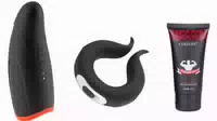 Hugbox Sextoy Männer Set 3 in 1 – Vibrationsring, Masturbator und Verzögerungscreme