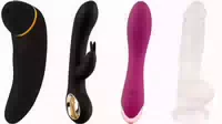 Hugbox Sextoy Premium Set 4 in 1 – Klitorisstimulator, Rabbit, g Punkt Vibrator und Dildo m