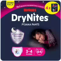 Huggies Drynites Windeln Für Jungen 3 4 Jahre 12 21kg Jumbo Monatspack