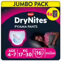 Huggies Drynites Windeln Windelhosen Mädchen 4 7j 17 30kg Jumbo Monatspack