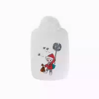 Kinder Öko Wärmflasche 0,8 L Mit Soft Fleecebezugsandmännchen Pusteblume Weiß 1 St