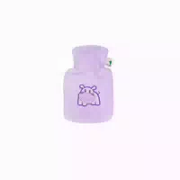 Mini Wärmflasche 0,2 L Mit Veloursbezug Lila Nilpferd 1 St