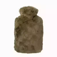 Wärmflasche Klassik 1,8 L Mit Bezug Langhaar Flausch Moosgrün 1 St