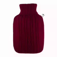 Wärmflasche Klassik 1,8 L Strickbezug Rot